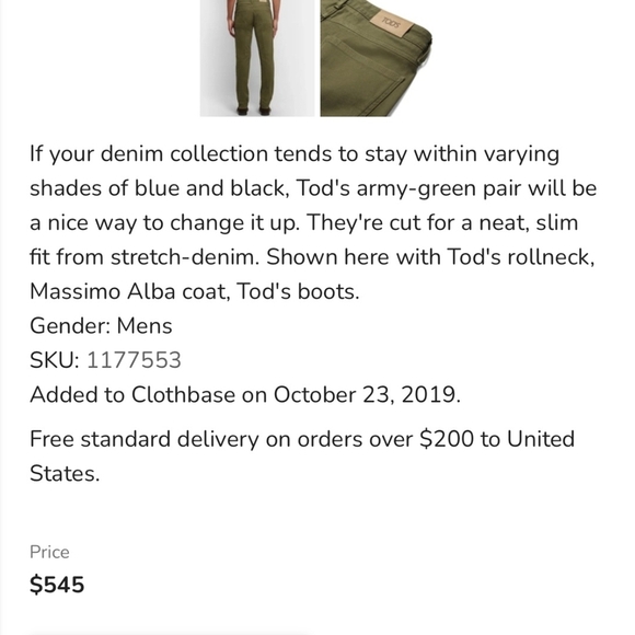 Tod's Gray Jeans Classic Style Medium-Weight Denim - Picture 10 of 10